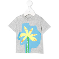 Stella McCartney Kids Camiseta com estampa de palmeira - Cinza