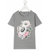 Stella McCartney Kids Camiseta com estampa floral - Cinza