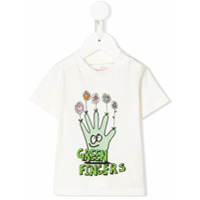 Stella McCartney Kids Camiseta com estampa Green Fingers - Branco