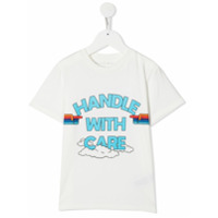 Stella McCartney Kids Camiseta com estampa Handle with Care - Branco