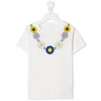 Stella McCartney Kids Camiseta com floral - Branco