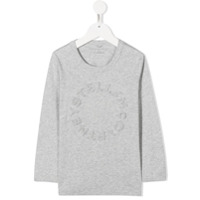 Stella McCartney Kids Camiseta com logo gravado - Cinza