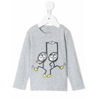 Stella McCartney Kids Camiseta com notas musicais - Cinza