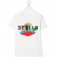 Stella McCartney Kids Camiseta mangas curtas com estampa de logo - Branco