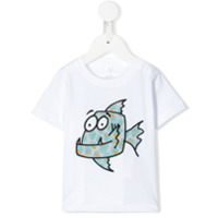 Stella McCartney Kids Camiseta mangas curtas com estampa de peixe - Branco