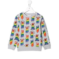 Stella McCartney Kids Conjunto esportivo com estampa de monstros - Cinza