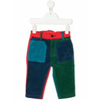 Stella McCartney Kids contrast-panel corduroy trousers - Azul