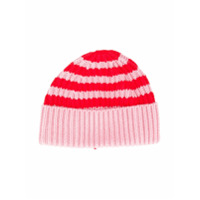 Stella McCartney Kids Gorro de tricô com listras - Rosa