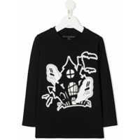 Stella McCartney Kids Halloween print organic-cotton T-shirt - Preto