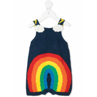 Stella McCartney Kids Jardineira de tricô arco-íris - Azul