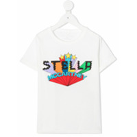 Stella McCartney Kids logo cotton T-shirt - Branco