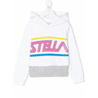 Stella McCartney Kids Moletom branco de algodão com estampa de logo