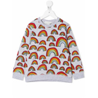 Stella McCartney Kids Moletom com estampa de arco-íris - Cinza