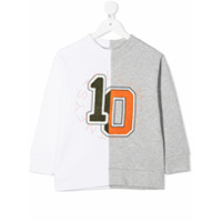 Stella McCartney Kids Moletom com estampa de número 10 - Branco