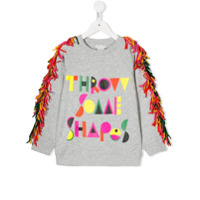 Stella McCartney Kids Moletom com estampa Throw Some Shapes - Cinza