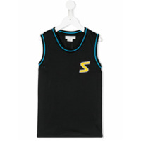 Stella McCartney Kids Regta de tela com patch S - Preto