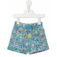 Stella McCartney Kids Shorts estampado - Azul