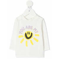 Stella McCartney Kids slogan-print long-sleeve T-shirt - Branco