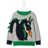 Stella McCartney Kids Suéter com estampa de dragão - Cinza