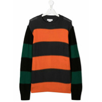 Stella McCartney Kids Suéter com listras - Cinza