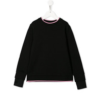 Stella McCartney Kids Suéter de tricô com estampa de logo - Preto