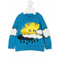Stella McCartney Kids Suéter de tricô com padronagem - Azul