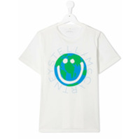 Stella McCartney Kids TEEN Earth print T-shirt - Branco
