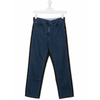 Stella McCartney Kids TEEN heart patch washed denim jeans - Azul