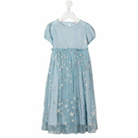 Stella McCartney Kids Vestido com tule e brilho - Azul