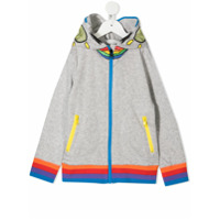 Stella McCartney Kids weather-print zip-up hoodie - Cinza