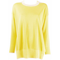 Stella McCartney Suéter oversized bicolor - Amarelo