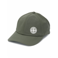 Stone Island Boné com estampa de logo e cordão de ajuste - Verde