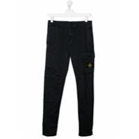 Stone Island Junior Calça cargo reta - Azul