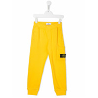 Stone Island Junior Calça esportiva com logo - Amarelo