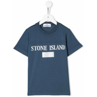 Stone Island Junior Camiseta com estampa de logo - Azul