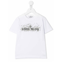 Stone Island Junior Camiseta com estampa de logo - Branco