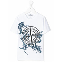 Stone Island Junior Camiseta com estampa gráfica de logo - Branco