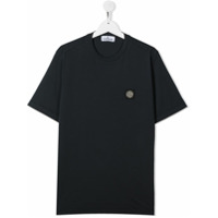 Stone Island Junior Camiseta com patch de logo - Azul