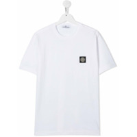 Stone Island Junior Camiseta com patch de logo - Branco