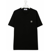 Stone Island Junior Camiseta com patch de logo - Preto