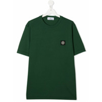 Stone Island Junior Camiseta com patch de logo - Verde