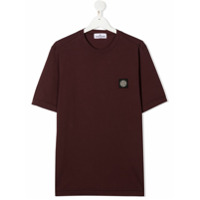 Stone Island Junior Camiseta com patch de logo - Vermelho