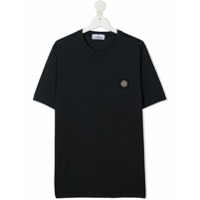 Stone Island Junior Camiseta decote careca com patch de logo - Azul