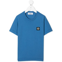 Stone Island Junior Camiseta decote careca de algodão - Azul