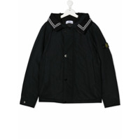 Stone Island Junior Jaqueta com patch de logo - Azul