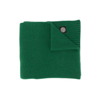 Stone Island Junior logo patch knitted scarf - Verde