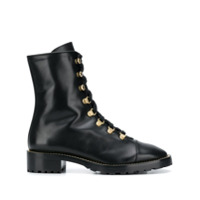 Stuart Weitzman Bota Kolbie com amarração - Preto