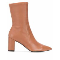 Stuart Weitzman Bota Landry com salto 75mm - Marrom