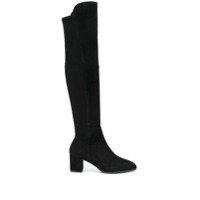 Stuart Weitzman Bota over-the-knee de camurça 5050 - Preto