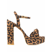 Stuart Weitzman Sandália animal print Mirri 140 - Marrom